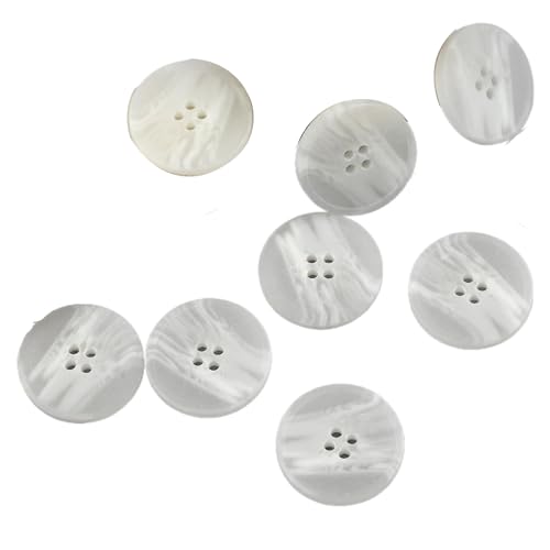 Knöpfe aus mattem Kunstharz, dünne Kanten, 15 - 25 mm (Beige, 20,0 mm, 10 Stück), 10 Stück von Bfjpofi
