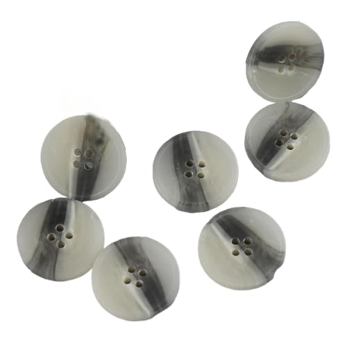 Knöpfe aus mattem Kunstharz, dünne Kanten, 15 mm - 25 mm (dunkelgrau, 15,0 mm, 10 Stück) von Bfjpofi