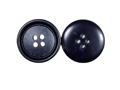 Knöpfe mit Harzmuster, 15 mm bis 30,5 mm (Schwarz-Blau, 18 mm, 10 Stück), 10 Stück von Bfjpofi