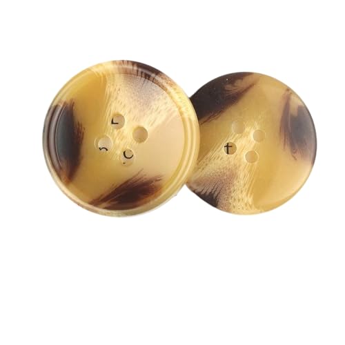 Knöpfe mit Harzmuster, 15 mm bis 30 mm (Nr. 12 gelb, 15 mm, 10 Stück), 10 Stück von Bfjpofi