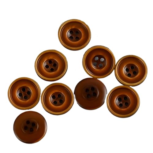 Knöpfe mit Harzstruktur, 10 Stück (rotbraun, 27,5 mm, 10 Stück) von Bfjpofi