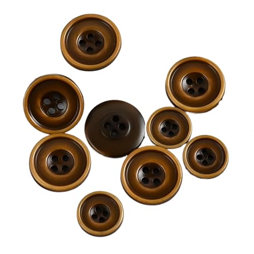Knöpfe mit Harzstruktur, Braun, Kaffee, 22,5 mm, 10 Stück, 10 Stück Knöpfe mit Harzstruktur, Braun, Kaffee, 22,5 mm, 10 Stück, 10 Stück von Bfjpofi
