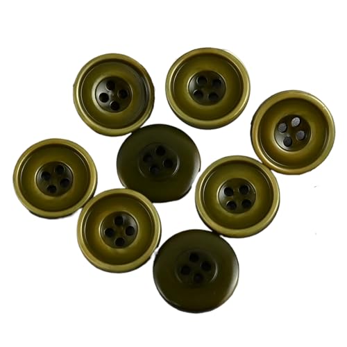 Knöpfe mit Kunstharzstruktur, Retro-Grün, 27,5 mm, 10 Stück, 10 Stück Knöpfe mit Kunstharzstruktur, Retro-Grün, 27,5 mm, 10 Stück, 10 Stück von Bfjpofi