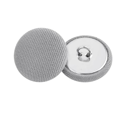 Knöpfe mit Stoffbezug, 10 mm bis 25 mm (7# Grau, 12,5 mm, 10 Stück), 10 Stück von Bfjpofi
