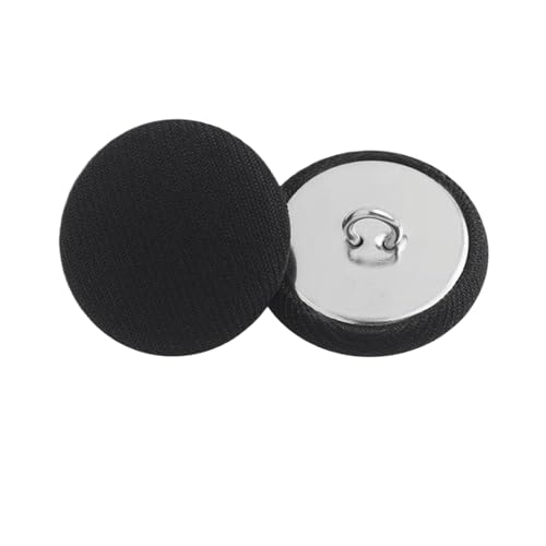 Knöpfe mit Stoffbezug, 10 mm bis 25 mm (8# Schwarz, 11 mm, 10 Stück), 10 Stück von Bfjpofi