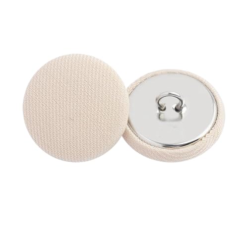 Knöpfe mit Stoffbezug, 10 mm bis 25 mm (9# Beige, 25 mm, 10 Stück), 10 Stück von Bfjpofi