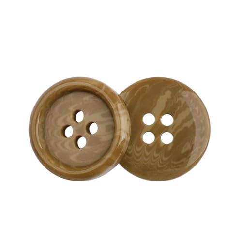 Knöpfe mit vier Ösen, 10 Stück, 15 mm, 20 mm (Nr. 10, Kaffee, 15 mm, 10 Stück) von Bfjpofi