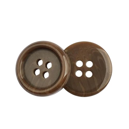 Knöpfe mit vier Ösen, 10 Stück, 15 mm, 20 mm (Nr. 12, Braun, 15 mm, 10 Stück) von Bfjpofi