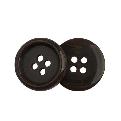 Knöpfe mit vier Ösen, 10 Stück, 15 mm, 20 mm (Nr. 14, Schwarz, 20 mm, 10 Stück) von Bfjpofi