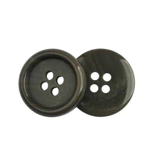 Knöpfe mit vier Ösen, 10 Stück, 15 mm, 20 mm (Nr. 15 dunkelgrün, 20 mm, 10 Stück) von Bfjpofi