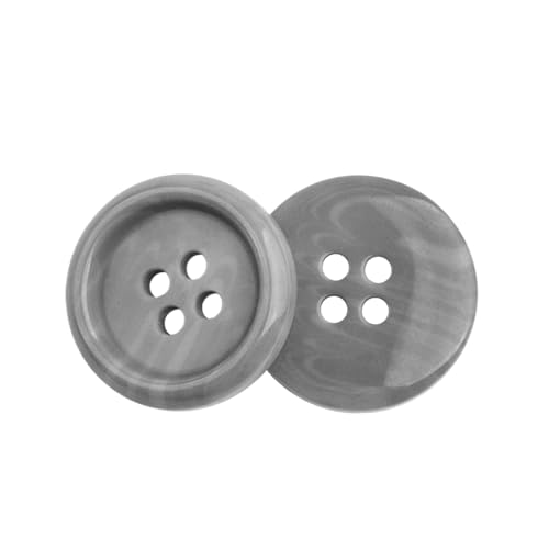 Knöpfe mit vier Ösen, 10 Stück, 15 mm, 20 mm (Nr. 16, Grau, 15 mm, 10 Stück) von Bfjpofi