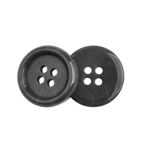 Knöpfe mit vier Ösen, 10 Stück, 15 mm, 20 mm (Nr. 2, Schwarz, 15 mm, 10 Stück) von Bfjpofi