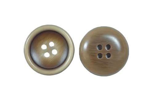 Kunstharzknöpfe, 15 mm bis 28 mm (Khaki, 20 mm, 10 Stück), 10 Stück von Bfjpofi