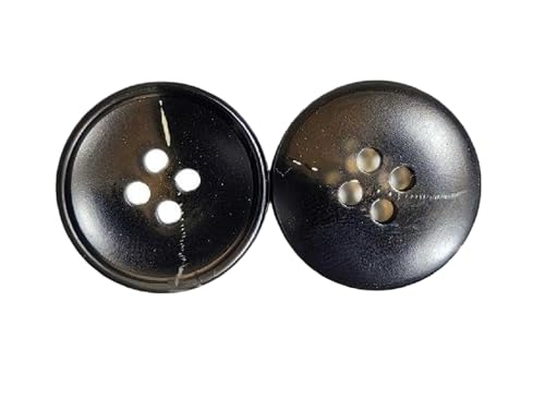 Kunstharzknöpfe, 15 mm bis 30,5 mm (schwarz, 18 mm, 10 Stück), 10 Stück von Bfjpofi