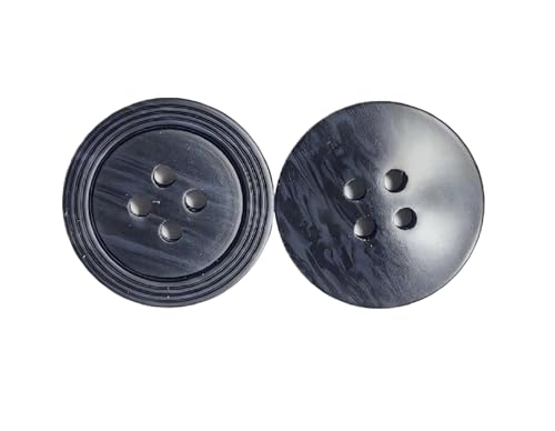 Kunstharzknöpfe, 15 mm bis 30,5 mm (schwarz, 25 mm, 10 Stück), 10 Stück von Bfjpofi