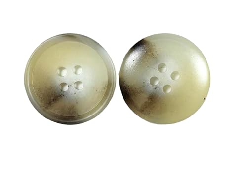 Kunstharzknöpfe, 15 mm bis 30 mm (Beige, 25 mm, 10 Stück), 10 Stück von Bfjpofi