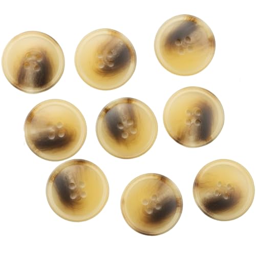 Kunstharzknöpfe, Sortiment, 15 mm bis 30 mm (Khaki, 18 mm, 10 Stück) von Bfjpofi