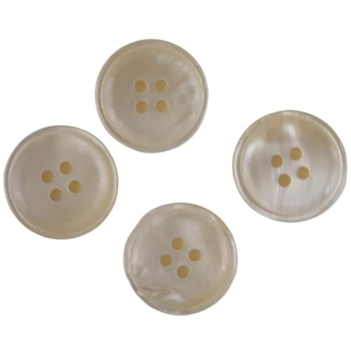 Kunstharzknöpfe mit Muschelmuster, 10 mm bis 30 mm (Beige, 23 mm, 10 Stück) von Bfjpofi