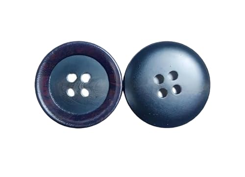 Kunstharzknöpfe mit vier Ösen, 15 mm bis 30,5 mm (Schwarz/Rot, 28 mm, 10 Stück), 10 Stück von Bfjpofi