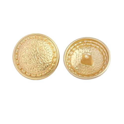 Metall-Knöpfe, 15 mm bis 23 mm (3# Gold, 18 mm, 6 Stück), 6 Stück von Bfjpofi