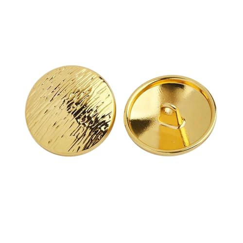 Metall-Knöpfe, 15 mm bis 23 mm (6# Gold, 18 mm, 6 Stück), 6 Stück von Bfjpofi