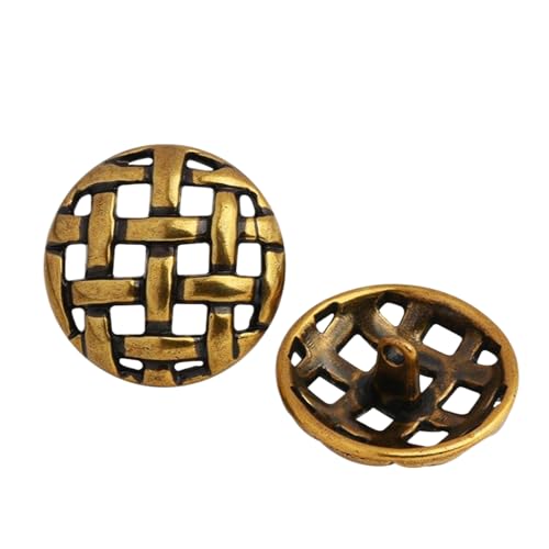 Metallgitter-Knöpfe, hohl, 15 mm bis 23 mm (11#Bronze, 20 mm, 6 Stück), 6 Stück von Bfjpofi