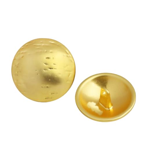 Metallgitter-Knöpfe, hohl, 15 mm bis 23 mm (4# Gold, 20 mm, 6 Stück), 6 Stück von Bfjpofi