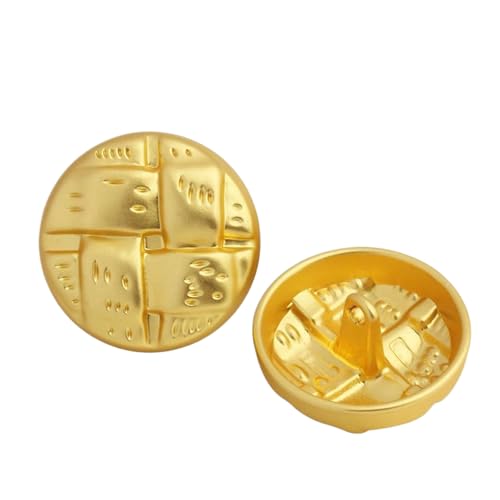 Metallgitter-Knöpfe, hohl, 15 mm bis 23 mm (6# Gold, 18 mm, 6 Stück), 6 Stück von Bfjpofi