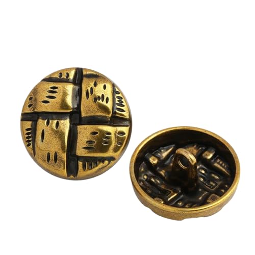 Metallgitter-Knöpfe, hohl, 15 mm bis 23 mm (7# Bronze, 23 mm, 6 Stück), 6 Stück von Bfjpofi