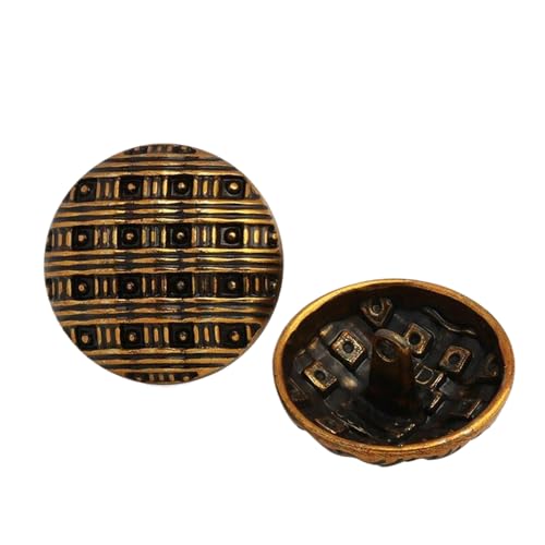 Metallgitter-Knöpfe, hohl, 15 mm bis 23 mm (9# Bronze, 20 mm, 6 Stück), 6 Stück von Bfjpofi