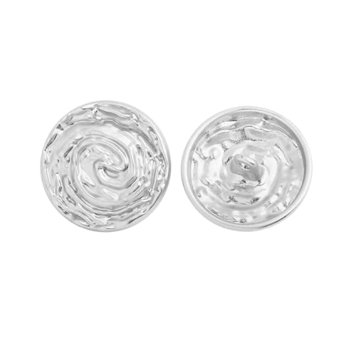 Metallknöpfe, 15 mm bis 23 mm (7#Silber, 15 mm, 6 Stück), 6 Stück von Bfjpofi
