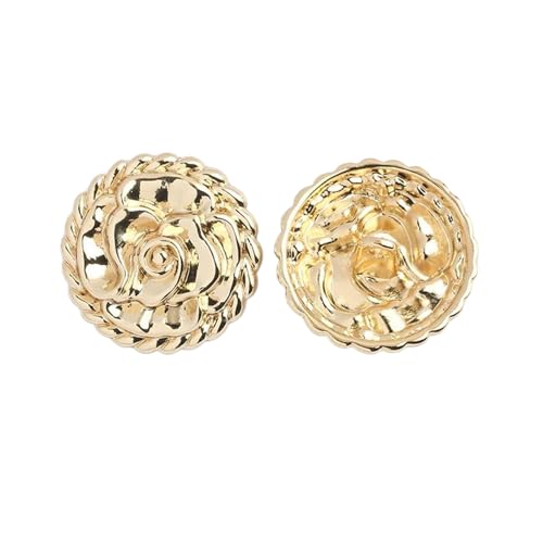 Metallknöpfe, 15 mm bis 23 mm (Nr. 2 Gold, 15 mm, 6 Stück) von Bfjpofi