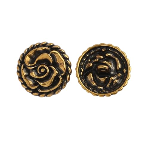 Metallknöpfe, 15 mm bis 23 mm (Nr. 3, Bronze, 18 mm, 6 Stück) von Bfjpofi