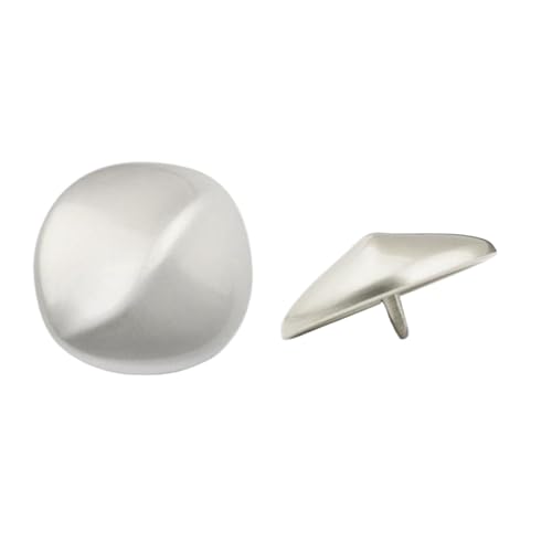 Metallknöpfe, 15 mm bis 28 mm (6#Silber, 23 mm, 6 Stück), 6 Stück von Bfjpofi