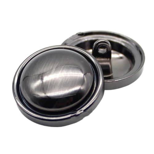 Metallknöpfe, 15 mm bis 28 mm (Gun Black, 20 mm, 6 Stück), 6 Stück von Bfjpofi
