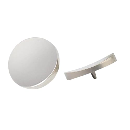 Metallknöpfe, 15 mm bis 28 mm (Nr. 3, Silber, 20 mm, 6 Stück) von Bfjpofi