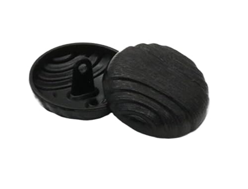 Metallknöpfe, 18 mm, 23 mm, 25 mm (mattschwarz, 23 mm, 6 Stück) von Bfjpofi