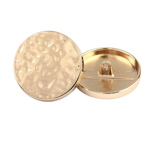 Metallknöpfe, 18 mm, 25 mm, 30 mm (Nr. 10 Hellgold, 18 mm, 6 Stück), 6 Stück von Bfjpofi