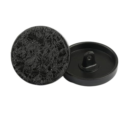 Metallknöpfe, 18 mm, 25 mm, 30 mm (Nr. 9, Gunschwarz, 25 mm, 6 Stück), 6 Stück von Bfjpofi