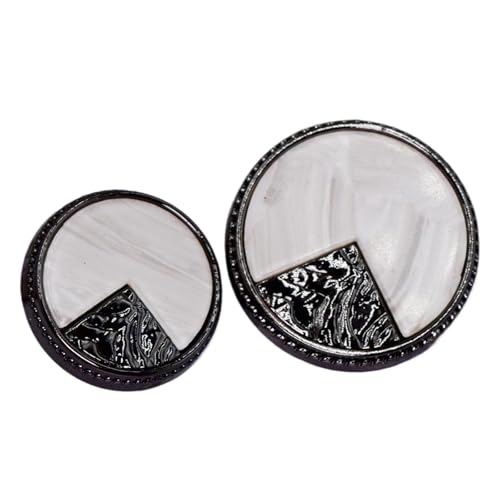Metallknöpfe, 18 mm und 23 mm, 6 Stück (Gunmetal-Grau, 18 mm) von Bfjpofi