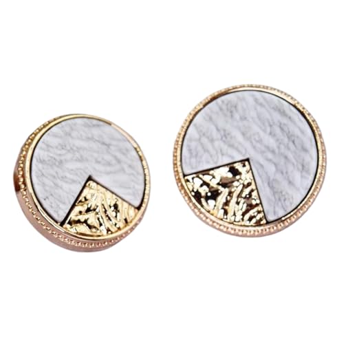 Metallknöpfe, 18 mm und 23 mm (Goldgrau, 18 mm, 6 Stück) von Bfjpofi