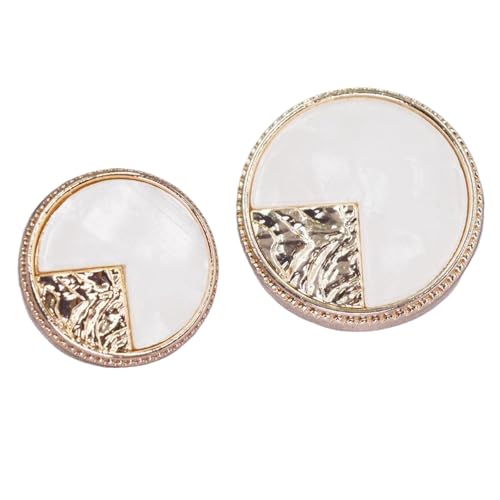 Metallknöpfe, 18 mm und 23 mm (Goldweiß, 23 mm, 6 Stück), 6 Stück von Bfjpofi