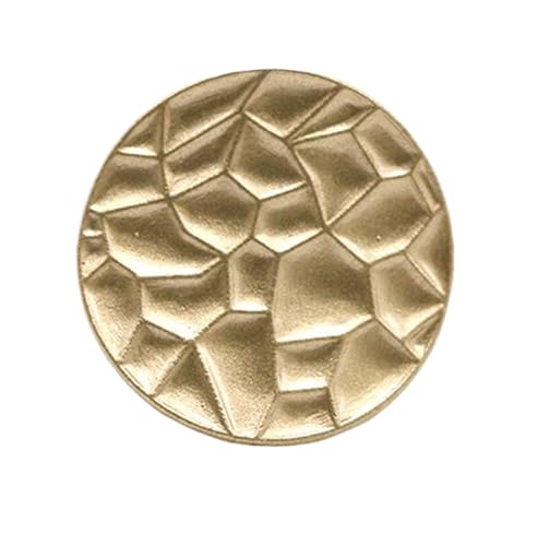 Metallknöpfe, 20 mm bis 35 mm, Sandgold, 35 mm, 6 Stück, 6 Stück Metallknöpfe, 20 mm bis 35 mm, Sandgold, 35 mm, 6 Stück, 6 Stück von Bfjpofi
