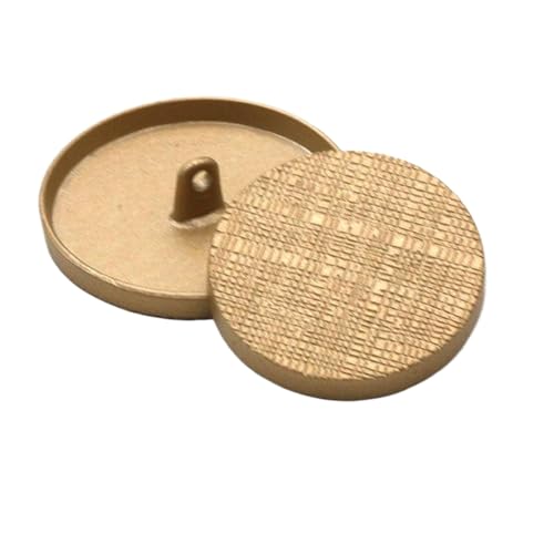 Metallknöpfe, 25 mm, 30 mm, 34 mm, Sandgold, 34 mm, 6 Stück Metallknöpfe, 25 mm, 30 mm, 34 mm, Sandgold, 34 mm, 6 Stück von Bfjpofi