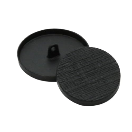 Metallknöpfe, 25 mm, 30 mm, 34 mm (mattschwarz, 25 mm, 6 Stück) von Bfjpofi