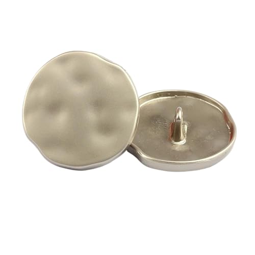 Metallknöpfe, 6 Stück, 18 mm, 25 mm, 30 mm (2# Sandsilber, 30 mm, 6 Stück) von Bfjpofi