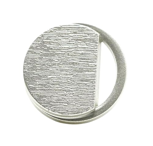 Metallknöpfe, rund, halbohl, 15 mm bis 25 mm, 6 Stück (Sandsilber, 18 mm), 6 Stück von Bfjpofi