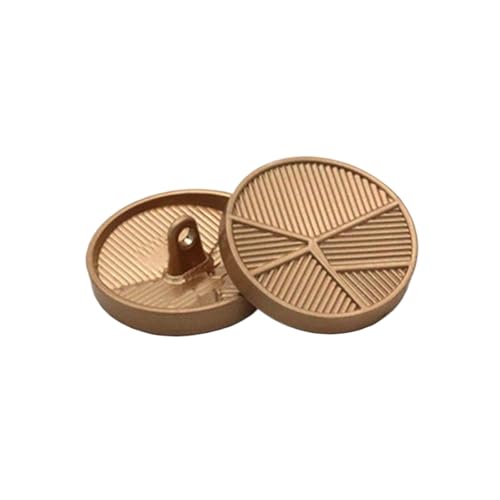 Metallknöpfe, rund, unregelmäßig, 18 mm, 23 mm, 25 mm (Sandgold, 23 mm, 6 Stück) von Bfjpofi