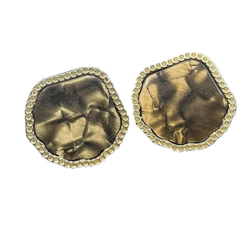 Metallknöpfe in Muschelform, 18 mm, 22 mm, 25 mm (Essigsäure-Kaffee, 22 mm, 10 Stück) von Bfjpofi