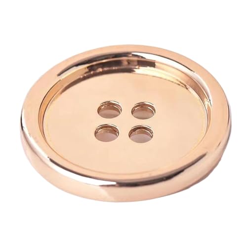 Metallknöpfe mit dünnen Kanten, 4 Ösen, 10 mm bis 25 mm (Gold, 20 mm, 6 Stück) von Bfjpofi